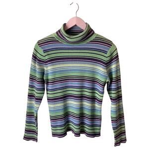 Vintage Striped Turtleneck
